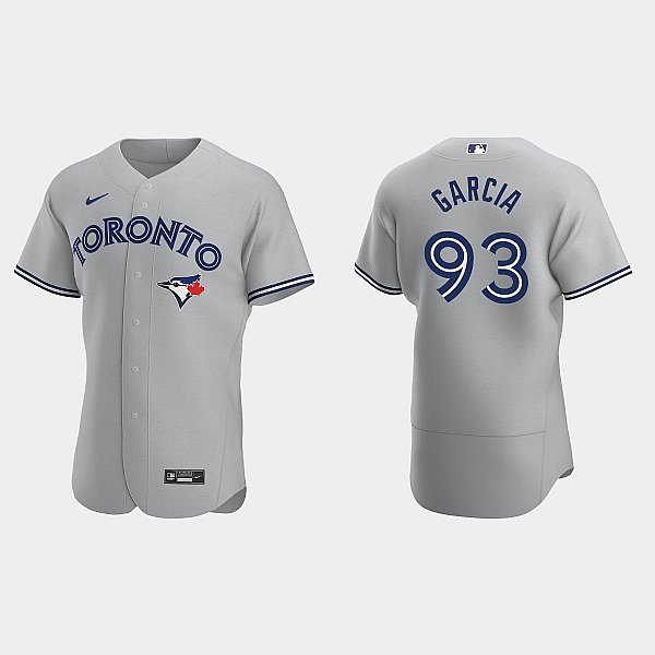 Mens Toronto Blue Jays #93 Yimi Garcia Nike Gray Road Flex Base Jersey